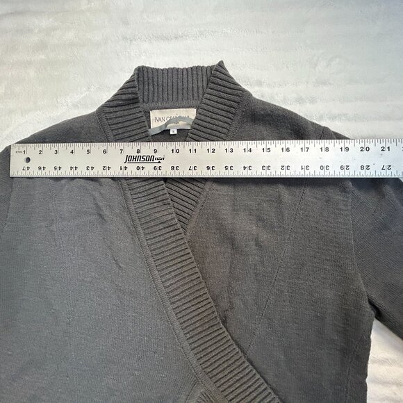 Ivan Grundahl Copenhagen Womens Gray Wool Acrylic Long Cardigan Sweater Large - Picture 6 of 8